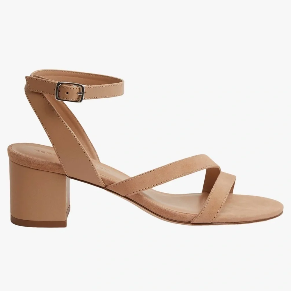 REBECCA ALLEN The Block Sandy Ankle Strap Sandal (Women) Mid Beige  size 11 M
